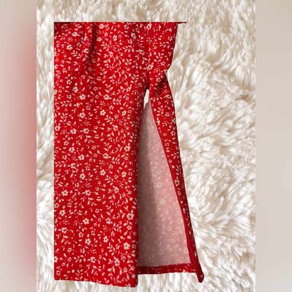 Zara Red and White Smocked Bustier Camisole - Picture 7 of 8